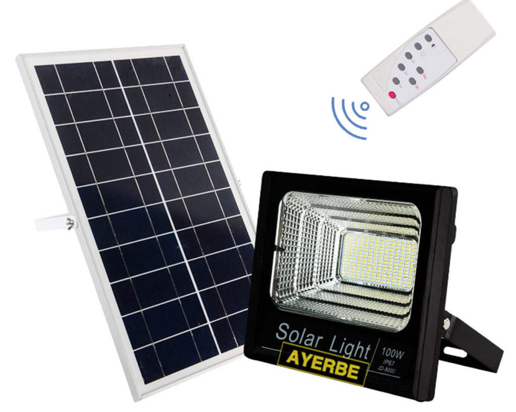 Foco solar led 100w con sensor, Ayerbe
