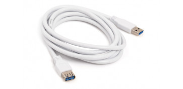 Cables - CABLE USB A/ USB A MACHO/HEMBRA 2M BLANCO 
