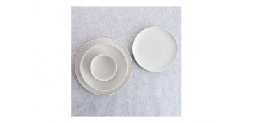 Vajillas - PLATO PORCELANA BLANCA FOSIL LLANO - 26 CM