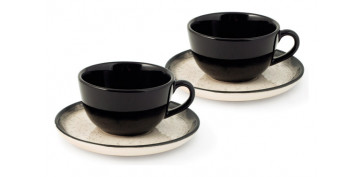 Novedades - TAZA TE CON PLATO STONEWARE 2 UDS 20 CL MARTE