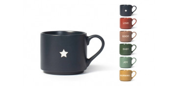 Vajillas - MUG NEW BONE CHINA COLOR/ESCRITURA 38 CL