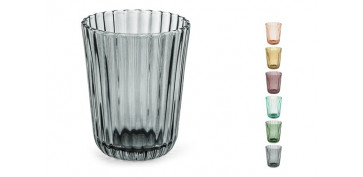 Novedades - VASO VIDRIO COLOR GRABADO EMILY 24 CL - SURTIDO