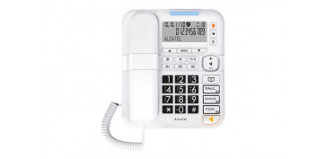 Electronica - TELEFONO CON CABLE TECLAS GRANDES CON DISPLAY BLANCO