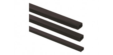 MINICANALETA ADHESIVA NEGRO 10X20MM 2MT