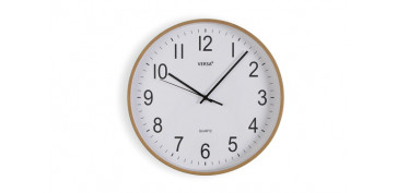 Novedades - RELOJ PARED REDONDO Ã˜ 30 CM MADERA CLARA