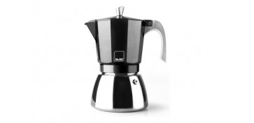 Novedades - CAFETERA ACERO + ALUMINIO INDUCCION ELBA 12 TAZAS NEGRA