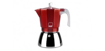 Novedades - CAFETERA ACERO + ALUMINIO INDUCCION ELBA 12 TAZAS ROJA