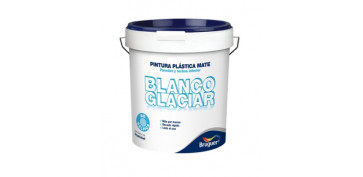 Pinturas - PINTURA PLASTICA INTERIOR BLANCO GLACIAR MATE 4 L BLANCO